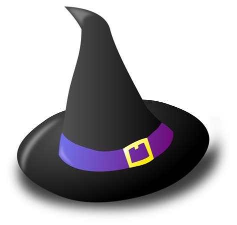 Solid black witch hat
